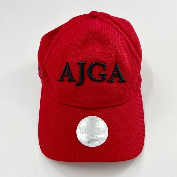 AJGA IJGA JUNIOR GOLF ASSOCIATION HAT RED BLACK NEW ERA  ADJUSTABLE‎ STRAP - Picture 1 of 8